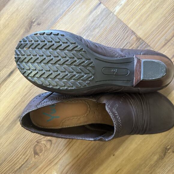 Yuu Teresa Slouch Brown Slouch Leather Ankle Bootie Shootie Shoes Size 8. 5 - Picture 9 of 11